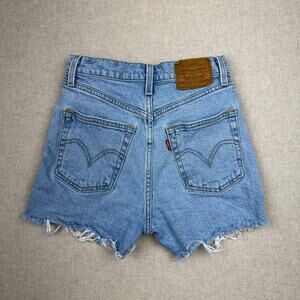 Levi’s Premium Ribcage Denim Shorts High Rise Distressed Size 23 Capital E